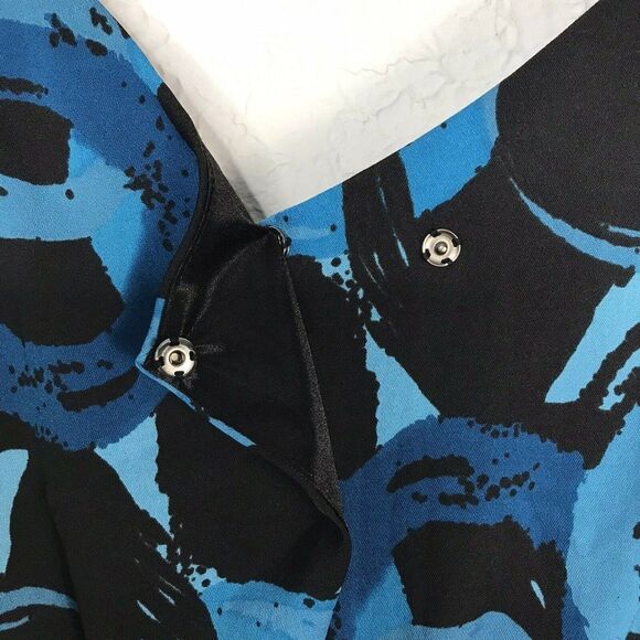 Twenty One Womens Dress Size Small Black& Blue Printed Sleeveless Tank Dress - Picture 8 of 15